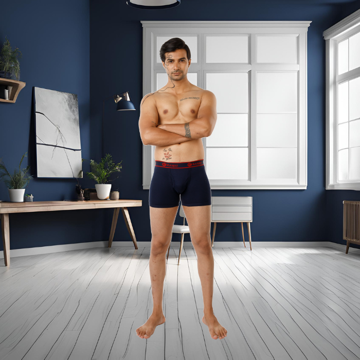 Raajaji Fine Long  Trunks (Dark Blue)